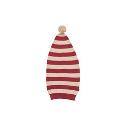 Knitted Christmas Hat, red christmas stripe, Wheat