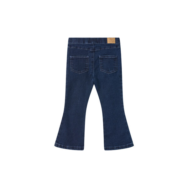 Jeggings w. Flare, dark indigo blue washed, Copenhagen Colors Organics