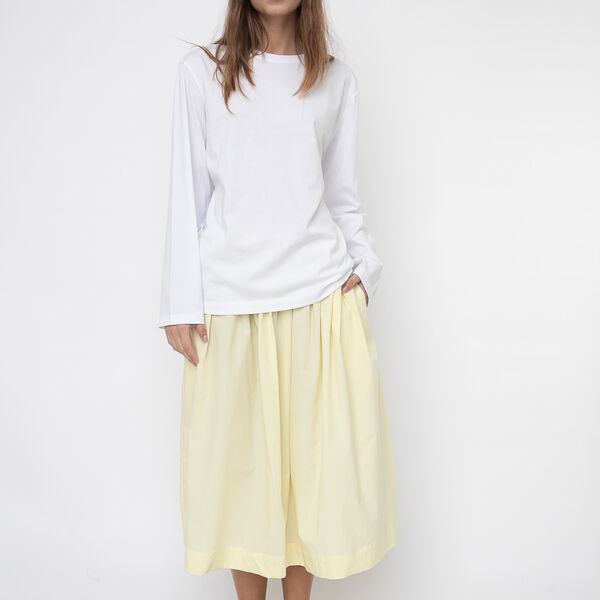 Freya lang&aelig;rmet T-shirt, white, Studio Feder