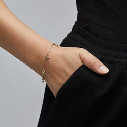 ANET Crystal Armbånd, gold plated ANET Crystal Armbånd, gold plated, Pilgrim