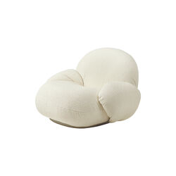 Pacha Lounge Chair with Armrests, Dora Boucle 0001, GUBI