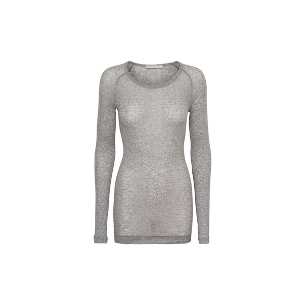 Elvira Bluse, grey melange, Seamless Basic