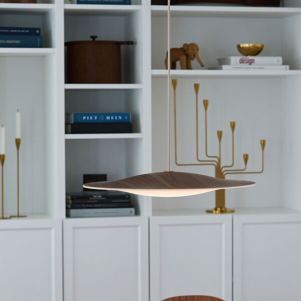 Sinus Wood 550P Pendant, walnut, Piet Hein