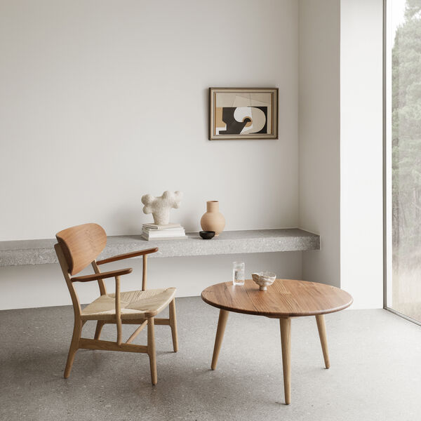 CH22 loungestol, olieret teak/eg/natur, Carl Hansen & S&oslash;n