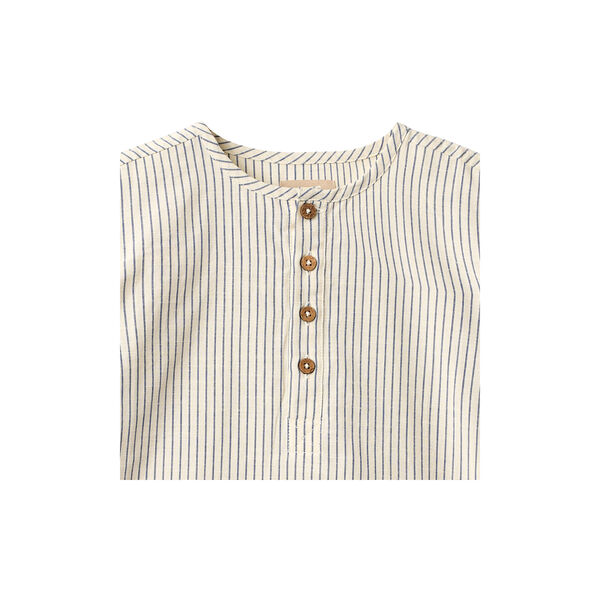 Shirt Bj&oslash;rk, dark blue stripe, Wheat