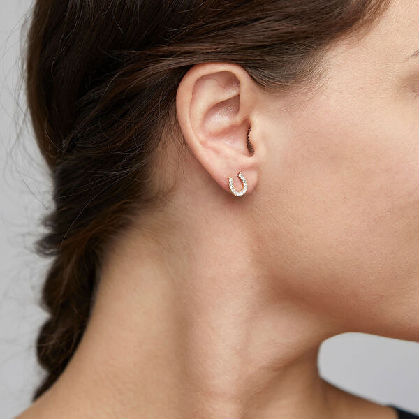 LEANNA Good Luck Crystal &Oslash;reringe, gold plated, Pilgrim