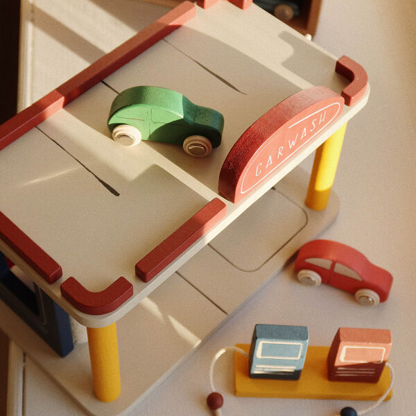 Wooden Car Wash, multi colour, Konges Sl&oslash;jd