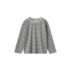 T-Shirt L/S Dallas, soft blue stripe, Wheat