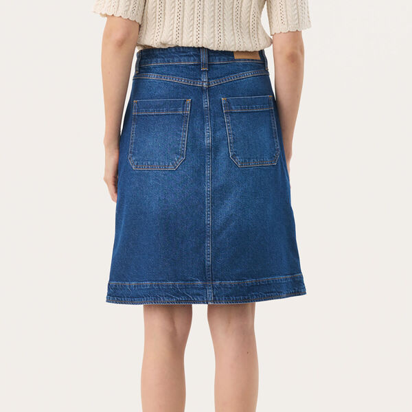 TammiePW Skirt, medium dark blue denim, Part Two
