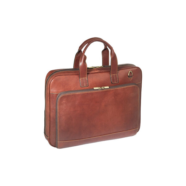 1 Compartment Laptop Bag, dark brown, Tony Perotti