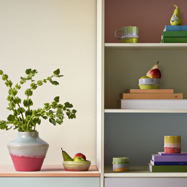 Poppery krus, yellow/apple green/pink, K&auml;hler