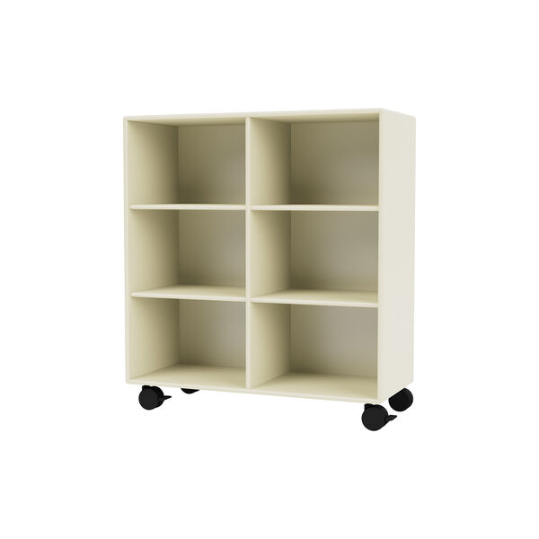 Montana 1113 reol med hjul, 150 vanilla/black, Montana Furniture