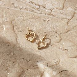 Symbols Open Heart diamant vedh&aelig;ng, guld/diamant, Ro Copenhagen
