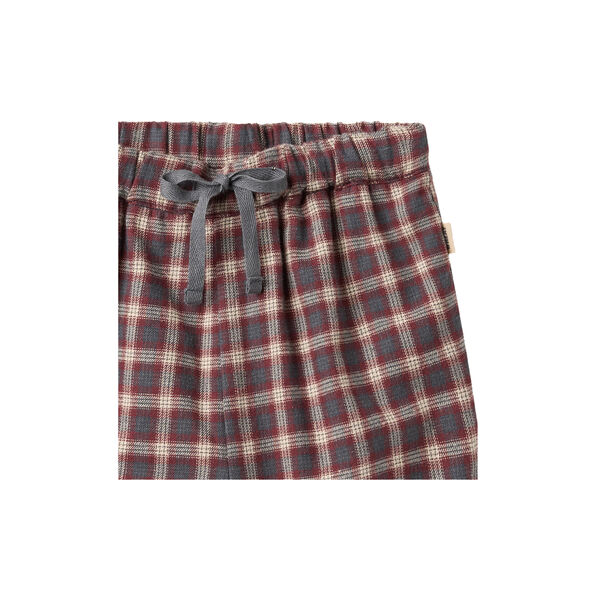 Trousers Lined Arne, blue holiday check, Wheat