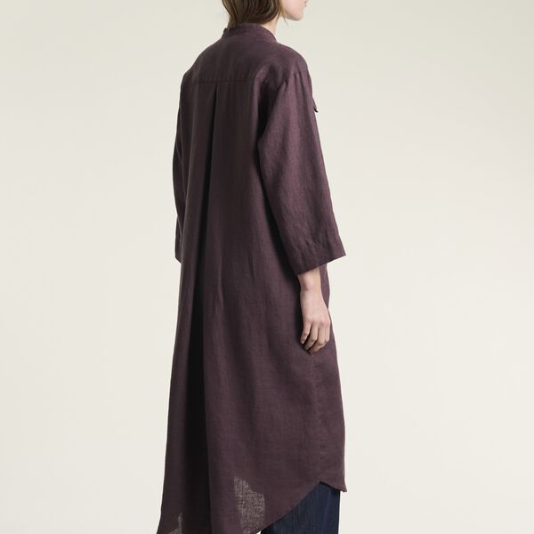 Lazy linen skjortekjole, raisin, BITTE KAI RAND