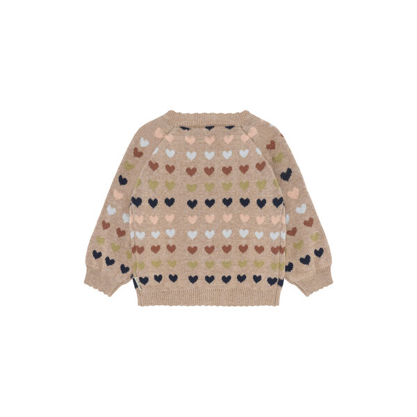 Hccilja Winter Heart Cardigan, biscuit Hccilja Winter Heart Cardigan, biscuit, Hust & Claire