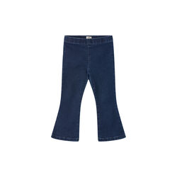 Jeggings w. Flare, dark indigo blue washed, Copenhagen Colors Organics