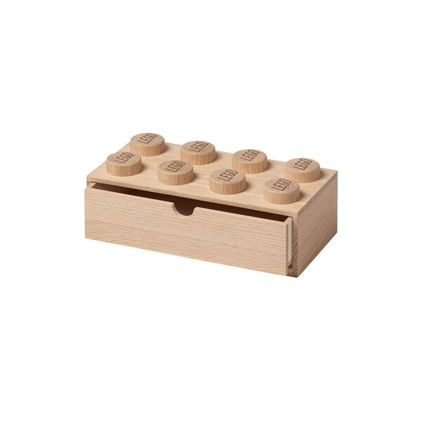 LEGO® 2x4 opbevaringskasse, sæbebehandlet eg, Room Copenhagen