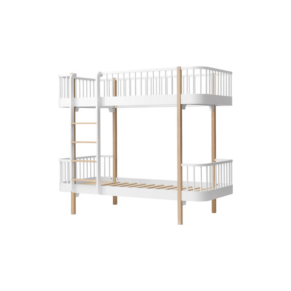 Wood Original k&oslash;jeseng 90x200 cm, hvid/eg, Oliver Furniture