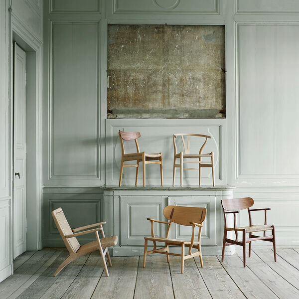 CH25 loungestol, s&aelig;bebehandlet eg/natur, Carl Hansen & S&oslash;n