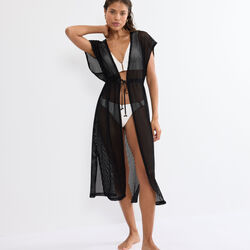 Beach MyWear Crochet Kimono, black, Triumph