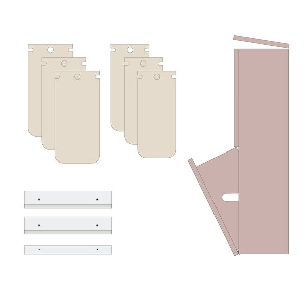 SORTED Standard Tall affaldssortering, antique rose, DesignLife