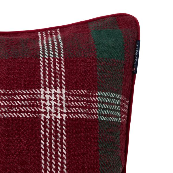 Checked Pillow Cover, red/green/white, Lexington