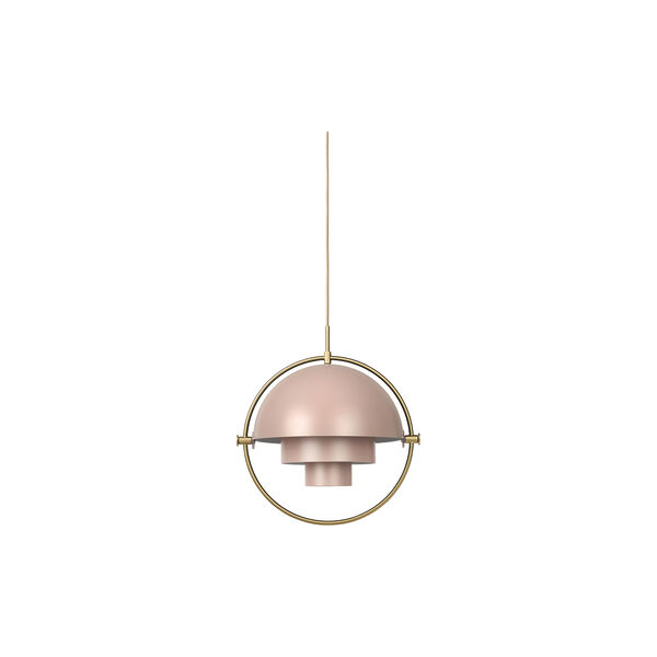 Multi-Lite Pendant, rose dust semi matt/brass, GUBI