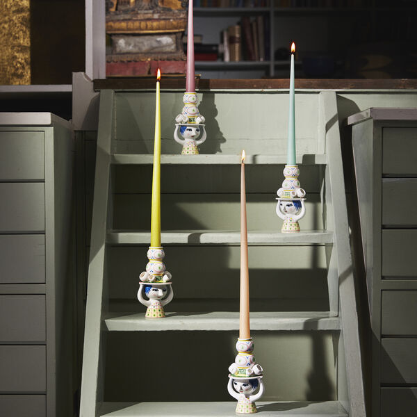 Lady with Hat lysestage, pink, Bj&oslash;rn Wiinblad