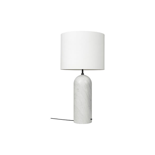Gravity XL Floor Lamp, white marble/white, GUBI