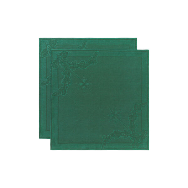 Stjerne Riflet Juleserviet 2 stk., grøn, Royal Copenhagen