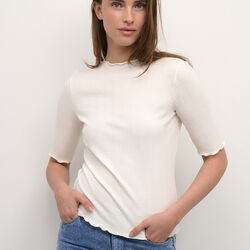 CandaceKB SS Tee, egret, Karen by Simonsen