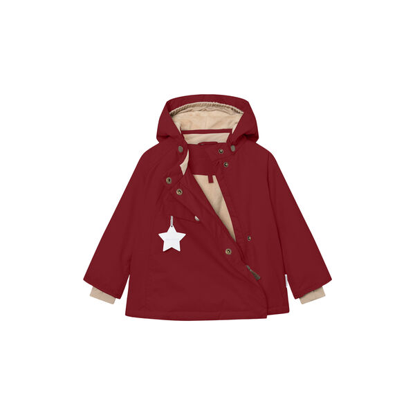 MATWANG Fleece Lined Winter Jacket, red merlot, Mini A Ture