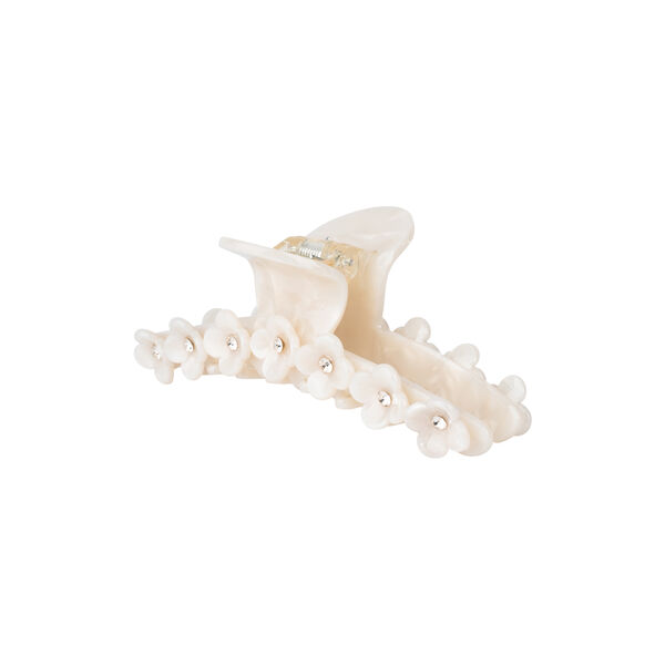 Bright Flower Clip Middle, white, SUI AVA