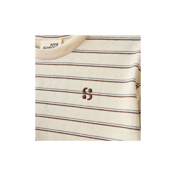 PenillaKB T-shirt Long Sleeve, off white striped, Sofie Schnoor