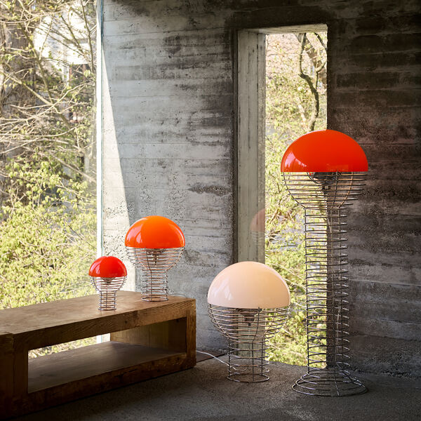 Wire Portable bordlampe, red, Verpan