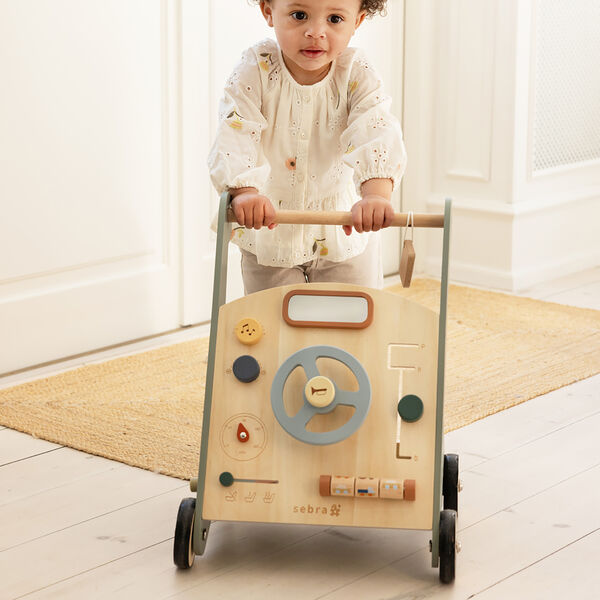 Bil gåvogn m/aktiviteter, Sebra