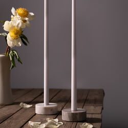 Marble base Candleholder, white, Uyuni Lighting