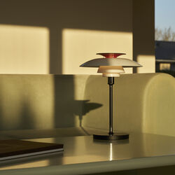 PH 80 Portable lampe, opal white/high lustre chrome plated, Louis Poulsen