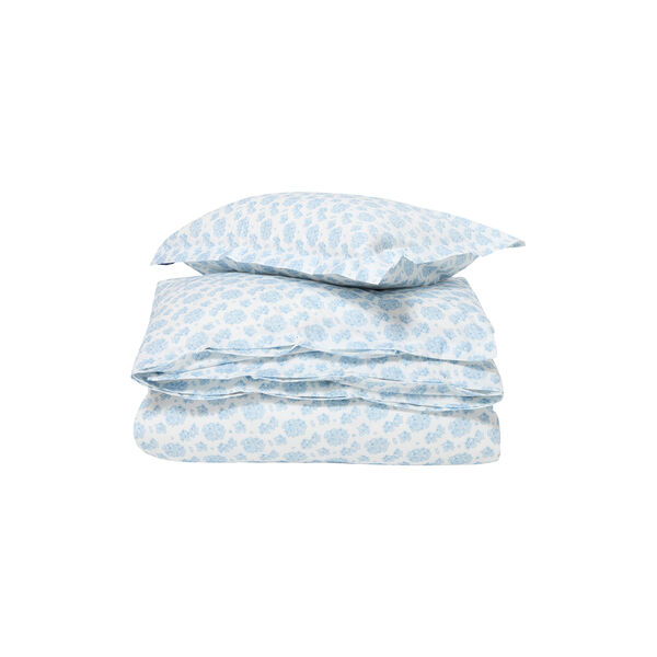 Floral Cotton Sateen Bed Set, blue/white, Lexington