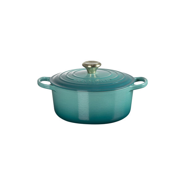 Signature rund st&oslash;bejernsgryde &Oslash; 24 cm, bleu riviera, Le Creuset