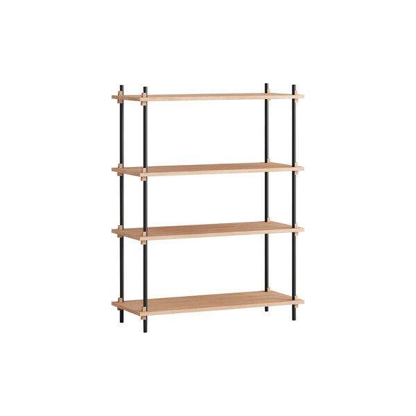 Shelving Classic Medium, oak/black, MOEBE
