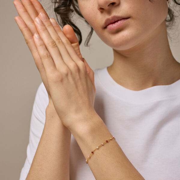 Lola armb&aring;nd, guld/rosie, ENAMEL Copenhagen
