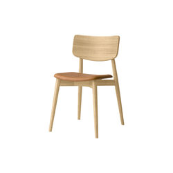 Chiara spisebordsstol, Davos 2758 Brandy/hvidolieret eg, Bruunmunch Furniture