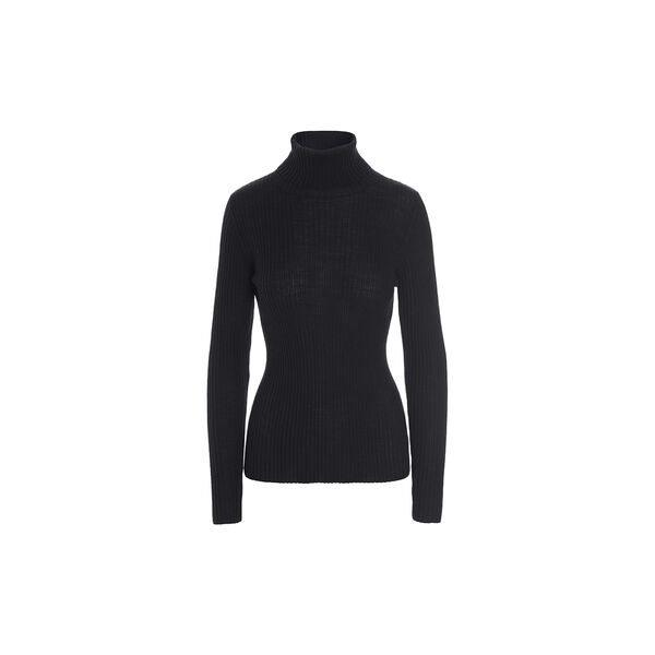 New wool rullekrave sweater, black, BITTE KAI RAND
