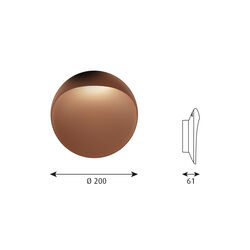 Flindt v&aelig;glampe S, corten, Louis Poulsen