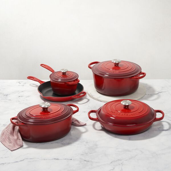 Signature st&oslash;bejern oval gryde &Oslash; 31 cm, cerise, Le Creuset