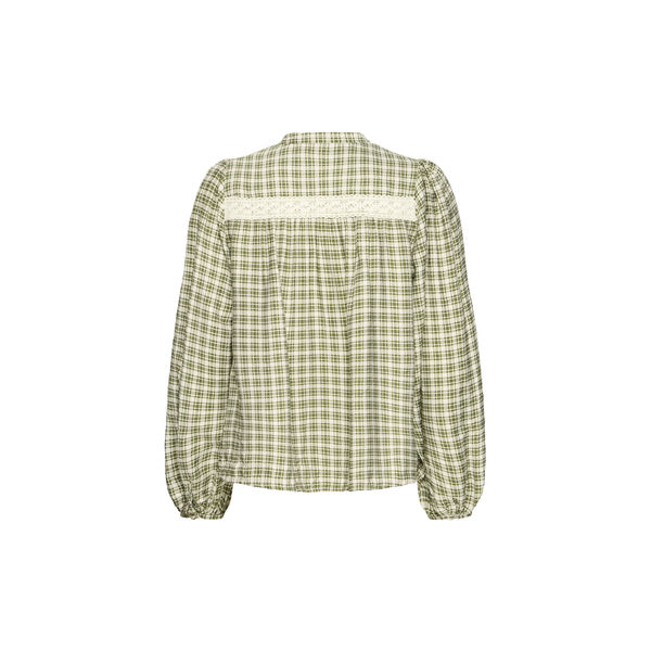 IR Tiana Blouse, check capulet olive, Atelier R&ecirc;ve