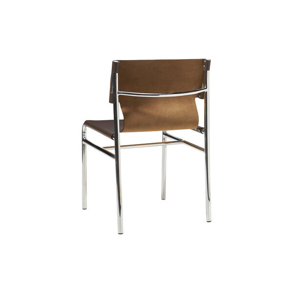Jordan Leather Dining Chair, dark brown, Westwing Collection