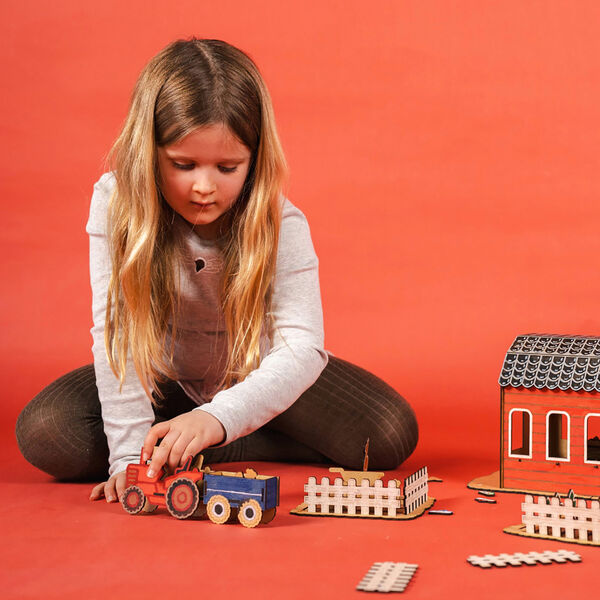 Bondegården trælegetøj | Markerne høstes, Crateit